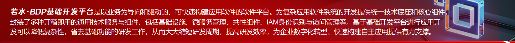 若水·BDP基礎開發平臺介紹
